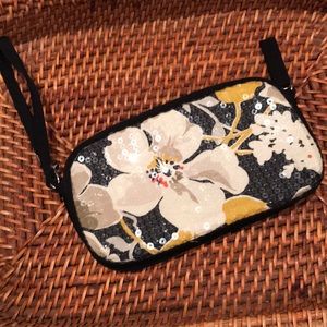 Vera Bradley Sequined Wristlet in Dogwood